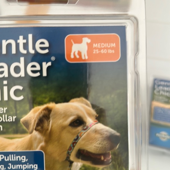 TWO matching Gentle leader chic, DONUTS head collar and leash, size Medium. - Picture 2 of 7